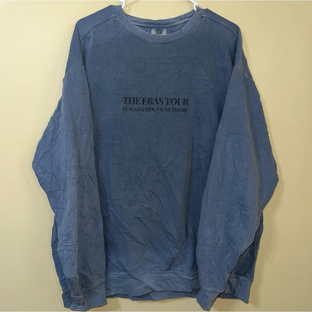 Taylor Swift the Eras Tour Comfort Colors Blue crewneck XL